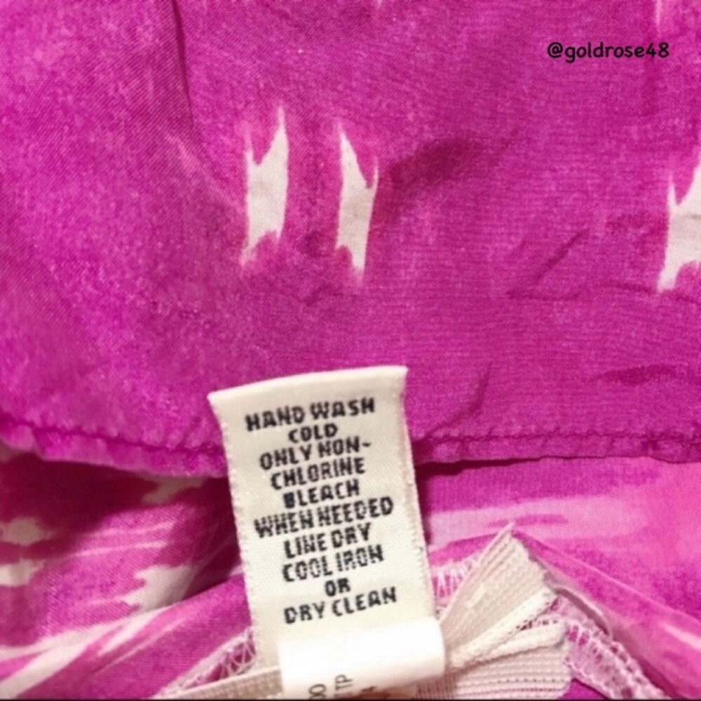 Banana Republic 100% silk hot pink halter top - Picture 8 of 8